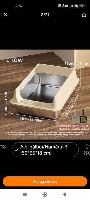 Litiera inox 35x50cm