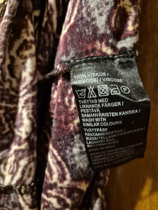 Rochie bordo, Indiska, măsura M, vâscoză