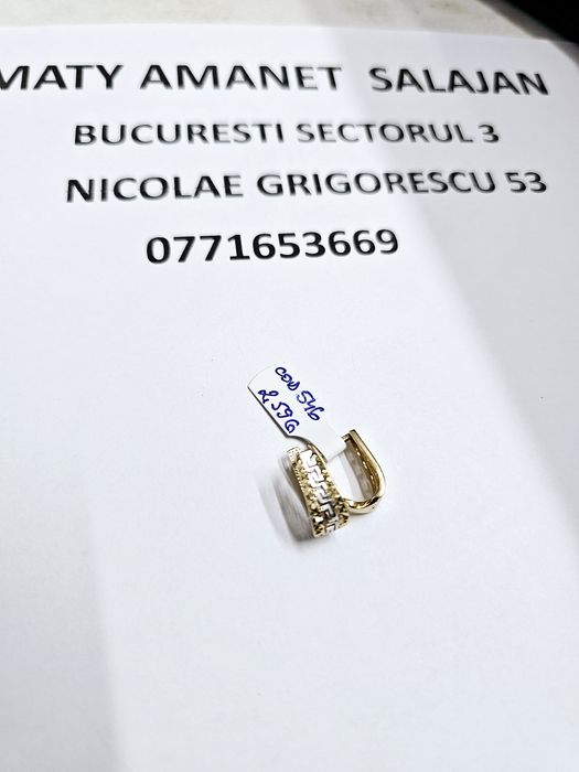 Vand cercei din aur 14 k 2.59 g cod 546