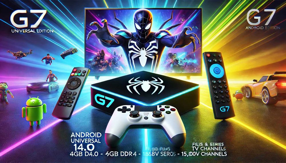 %Нов Gaming 4GB 128GBTV Box G7 Android 14 40,000 игри Игрова конзола