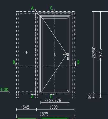 Ușă aluminiu Reynaers – RAL 7022 structurat, sticlă securizată, balamale ascunse, precadru purenit, maner