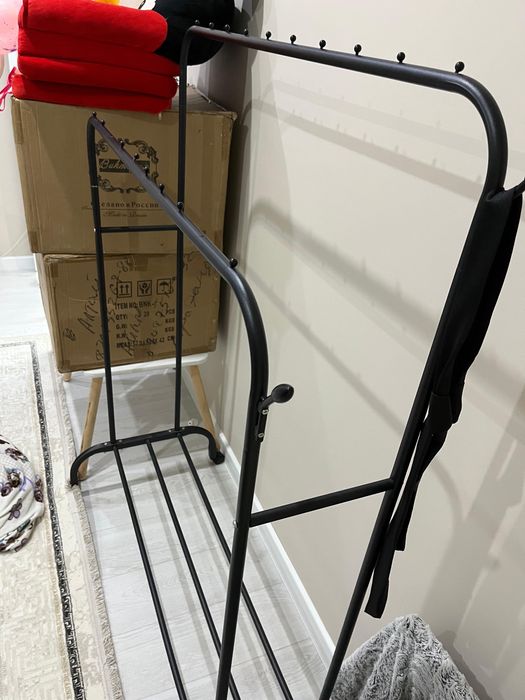 Вешалка напольная с полками для обуви