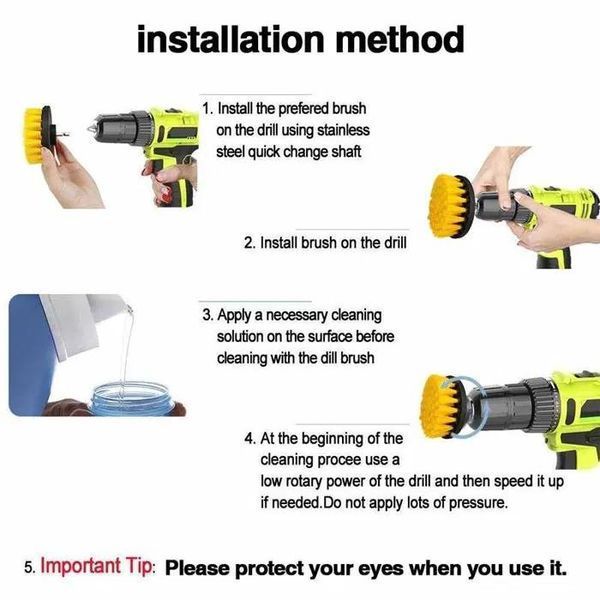 Комплект Четки почистващи за Бормашина 4броя