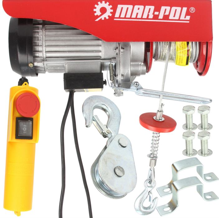 Електрическа въжена лебедка 400 / 800 кг 12 м 1300W Mar-Pol