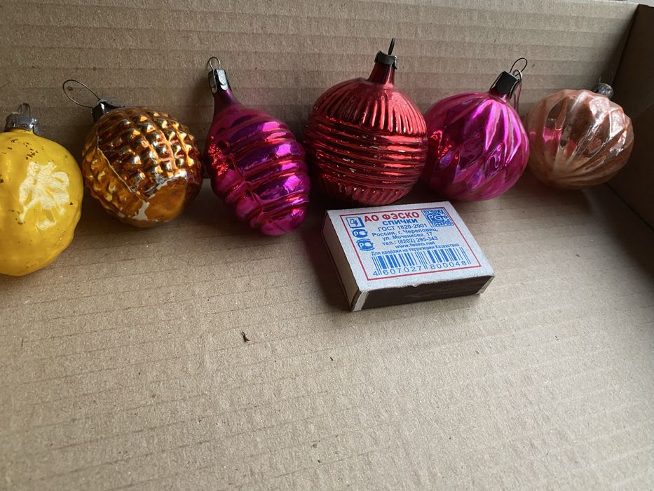 Игрушки ёлочные винтаж времён СССР