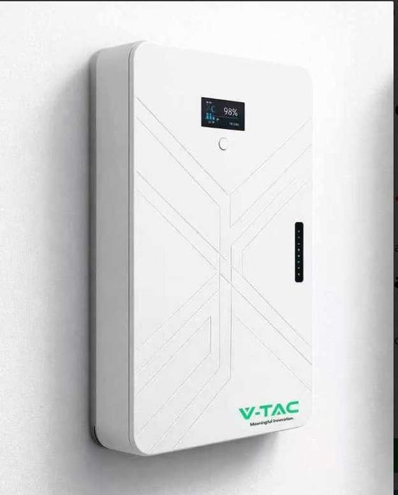 Acumulator V-TAC 14.33kWh Alb SLIM IP20 >8000 Cicluri