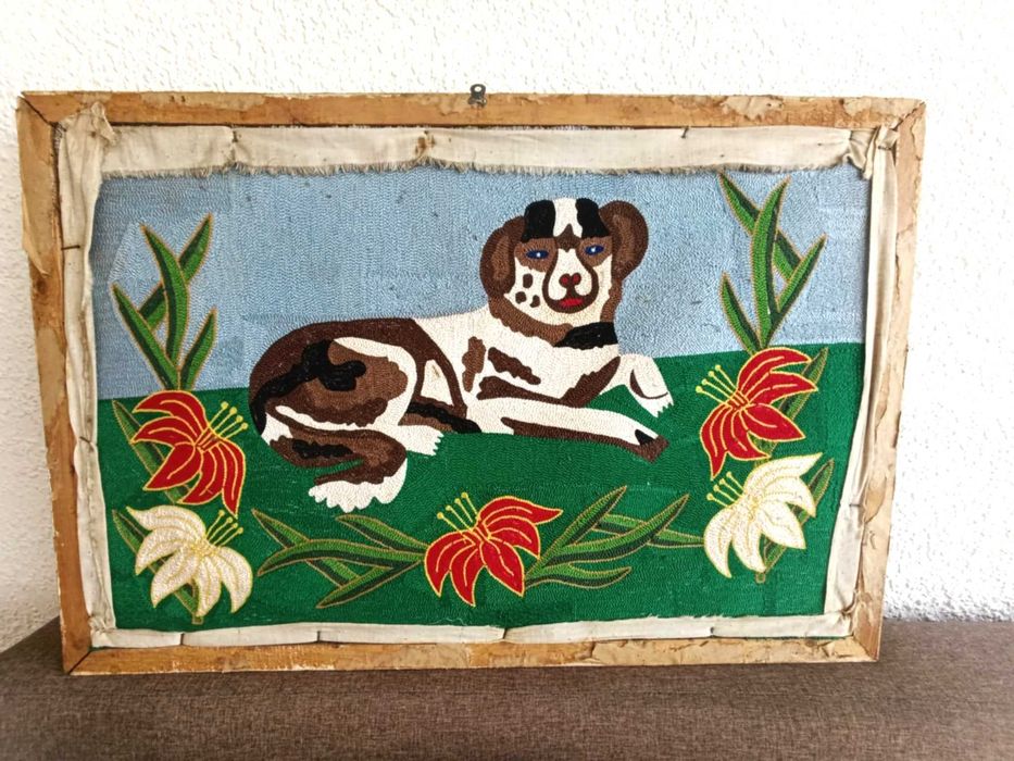 гоблен с ръчна изработка в дървена рамка