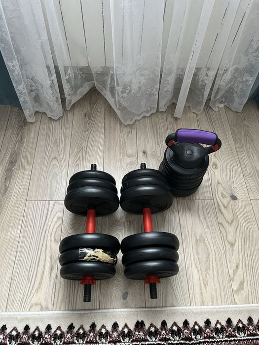 Гантел и штанга гиря