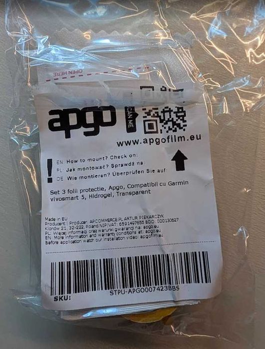 Garmin Vivosmart 5 HR Black (Large) - Utilizată 1 luna, Garanție 2 ani - cu folie pe ecran