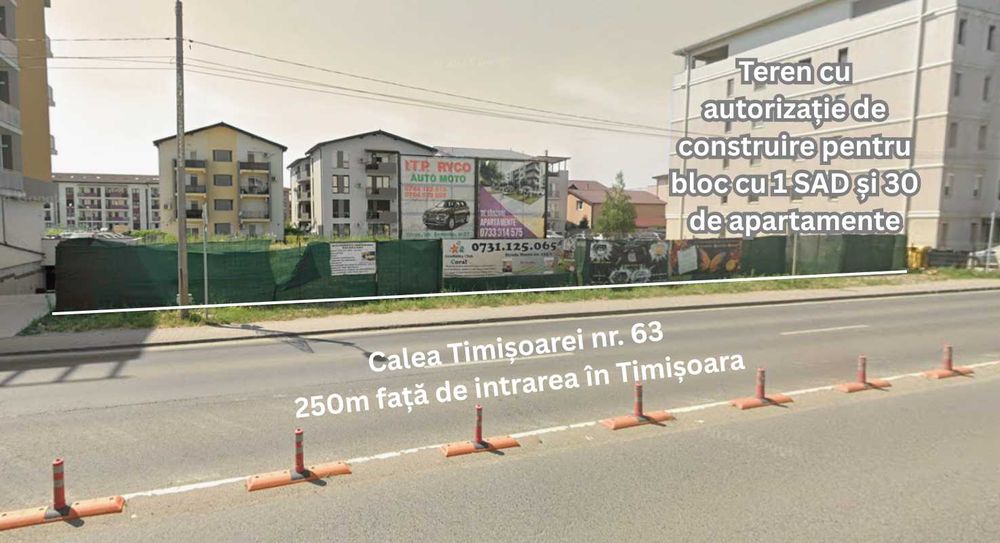 Teren intravilan de vânzare – Giroc, Calea Timișoarei, jud. Timiș