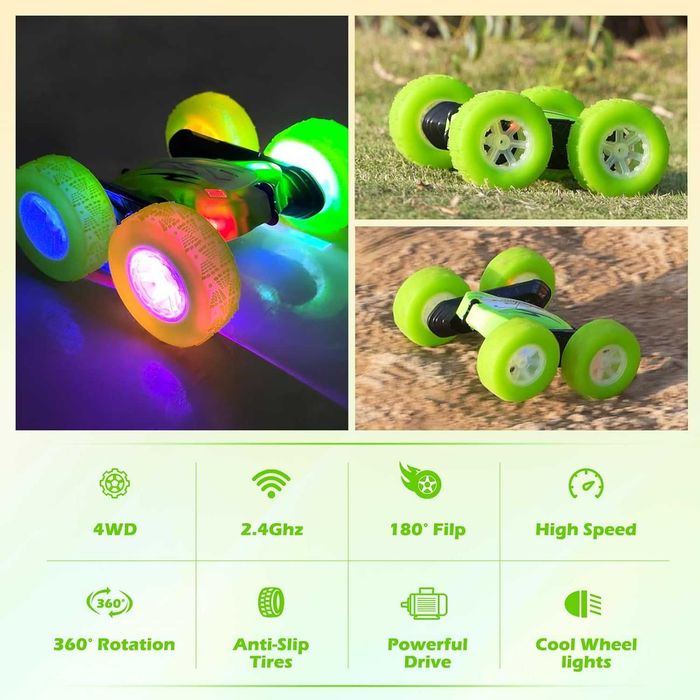 Дистанционно управлявана кола 3 4 5 6 7 8 9 години Игри LED мигаща RC играчка количка