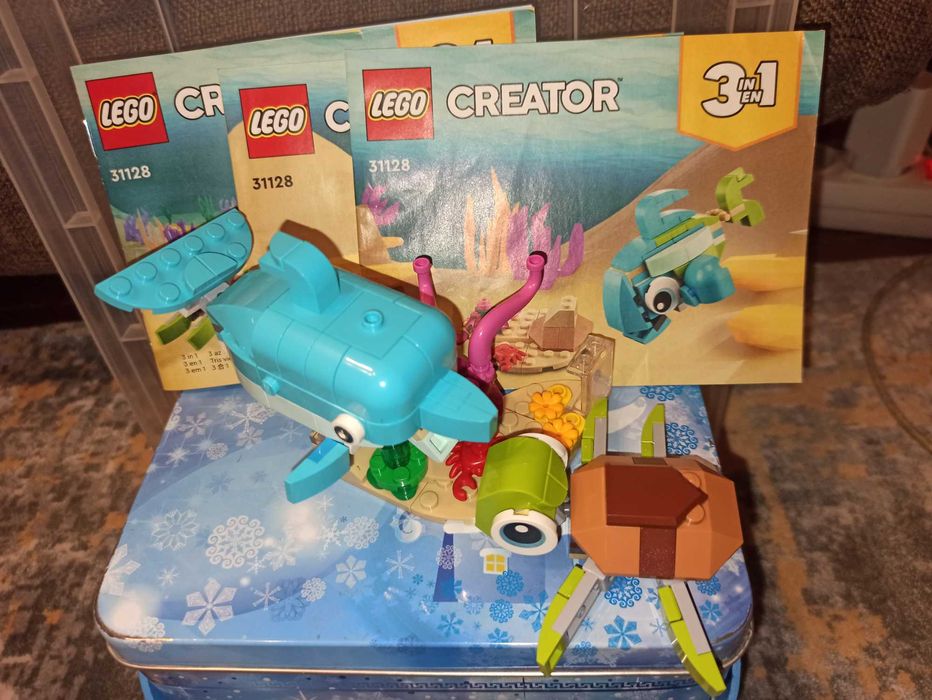 Лего (lego creator 31128) 3 в 1 Дельфин и черепаха