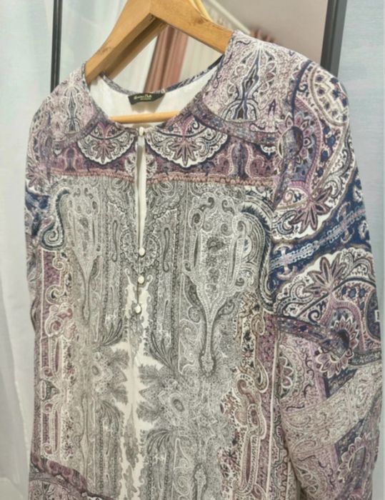 Rochie colorată scurtă model paisley Massimo Dutti mărimea 36 S