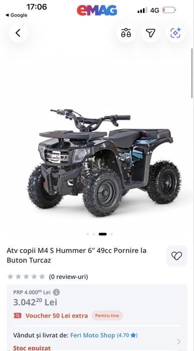 Atv copii M4 S Hummer 6″ 49cc