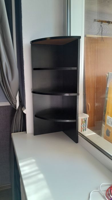 Угловая полка чёрная