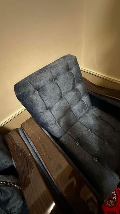 Диван и кресло синий