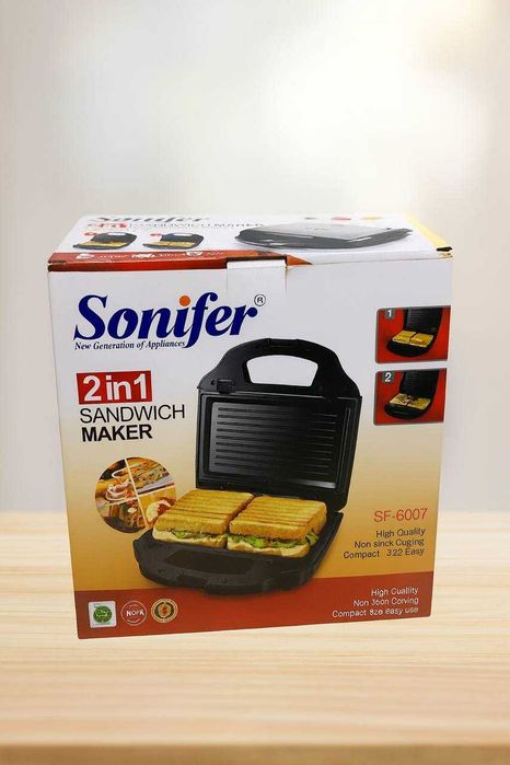 Sonifer 2in1 Sandwich Maker SF-6007 — Yangi