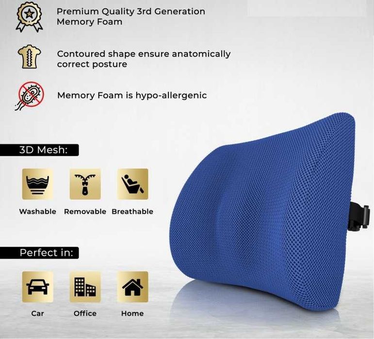 Ортопедична възглавница Mercado Trade,За лумбална опора с охлаждащ гел