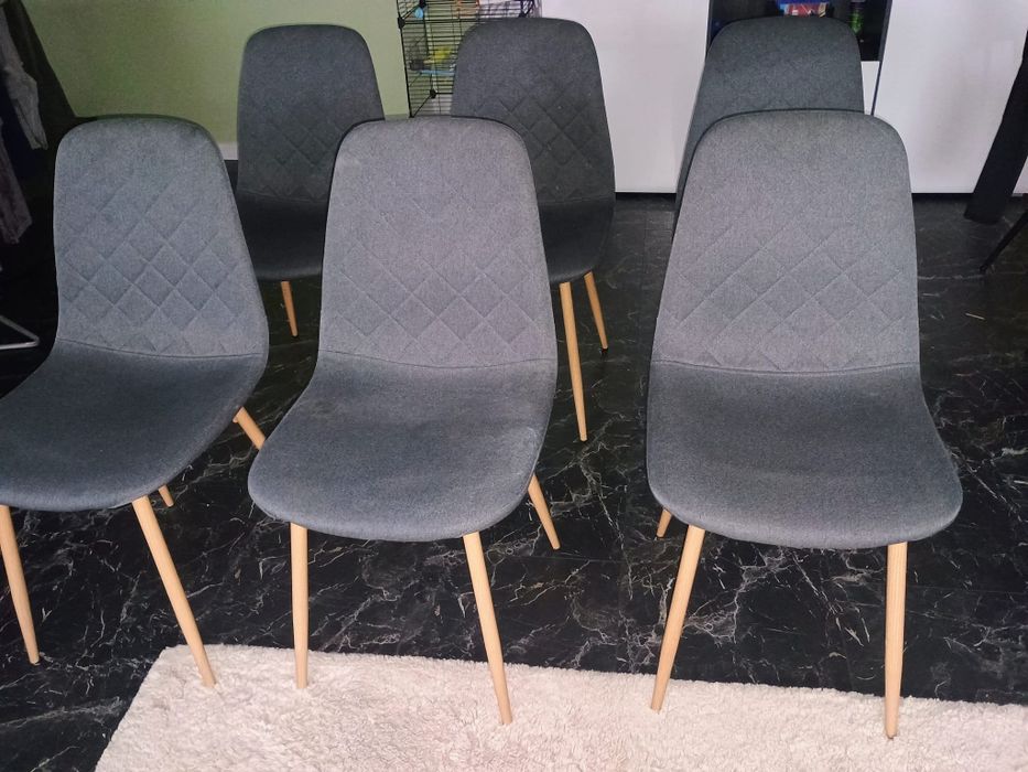 Vand masa lemn masiv extensibila cu 6 scaune