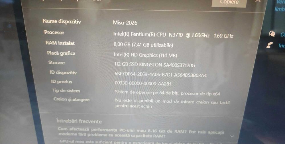 Vand laptop ASUS 16'' MODEL R725 S