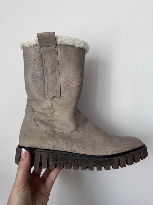 Сапоги Rieker кожаные с мехом