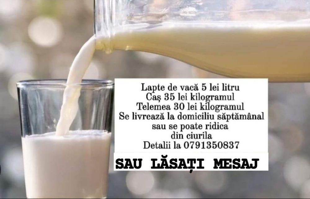 Lapte caș și telemea de vacă