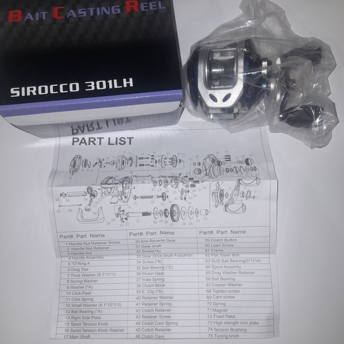 Бейткастинг макара X2 Siroco 301 LH