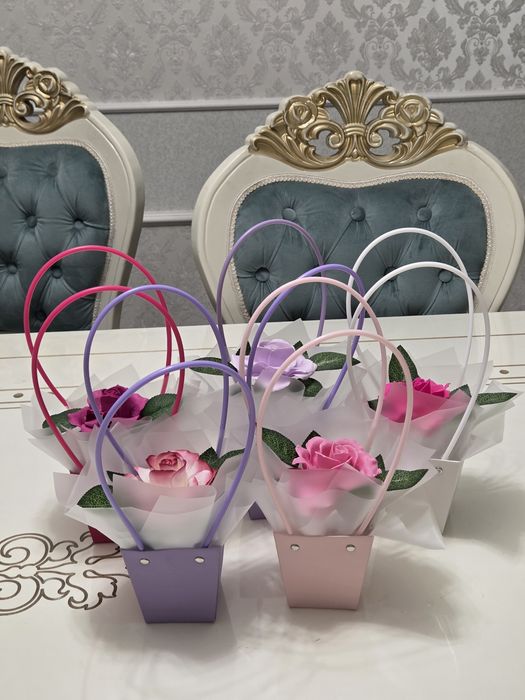 Букет из мыльных роз