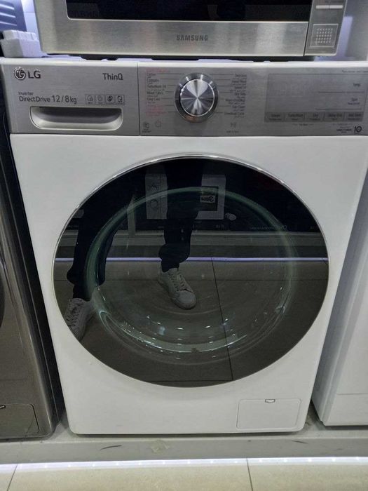 Стиральная машина LG 12/8 Кг WDV1260WRP Steam+, AIDD, сушка