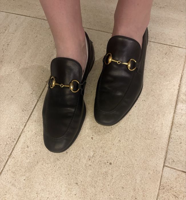 Оригинални унисекс лоуфъри Gucci, размер 41, кожа calf leather