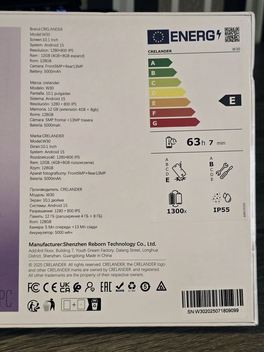 Чисто НОВ - Таблет с много аксесоари  - Crelander W30 Pro