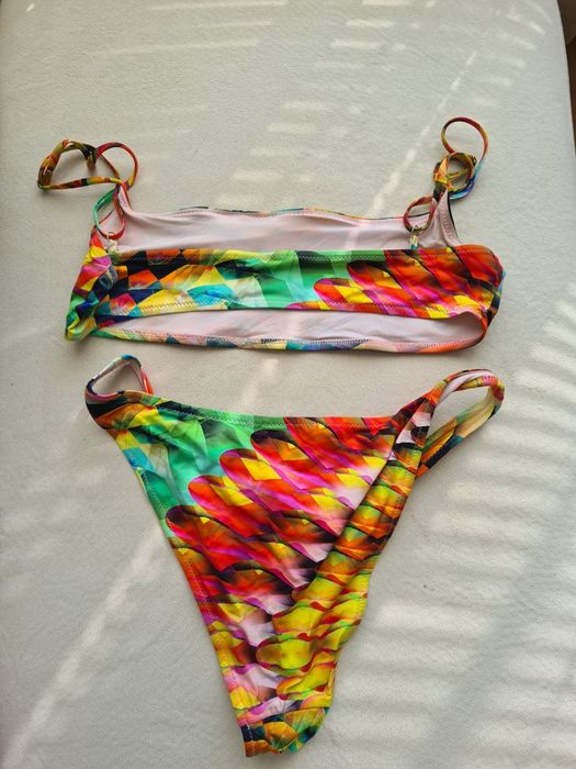 PARAMIDONA пъстър бански половинси шарен половинка луксозен размер L