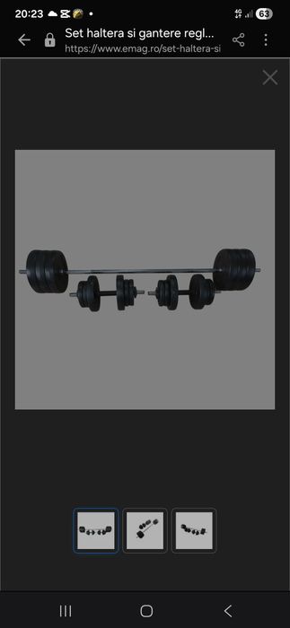 Vand gantere fitness