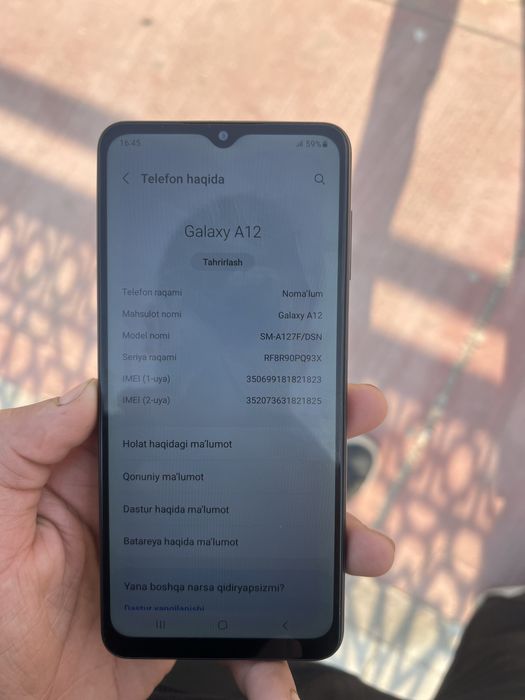 Samsung A12 arzonga srochna
