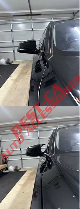 Capace oglinzi Batman negru lucios pentru F01 F06 F07 F10 F13 pre-lci