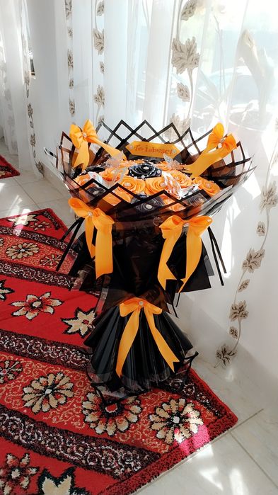 Buchet din flori satin!