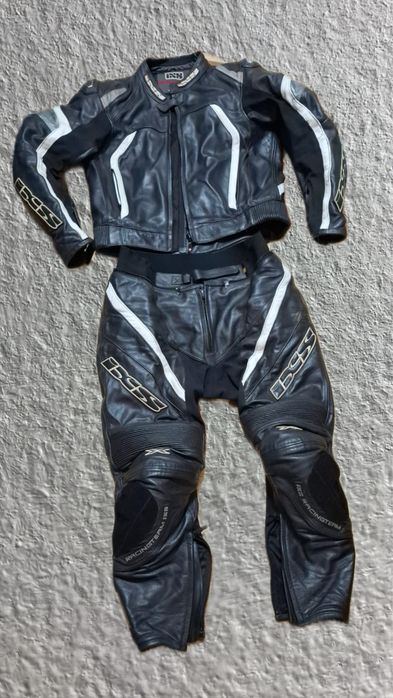 Costum moto piele IXS - 2 piese