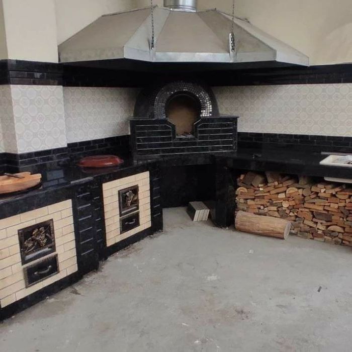 СТРОИТЕЛЬСТВО Летней кухни Камин. Очаги.