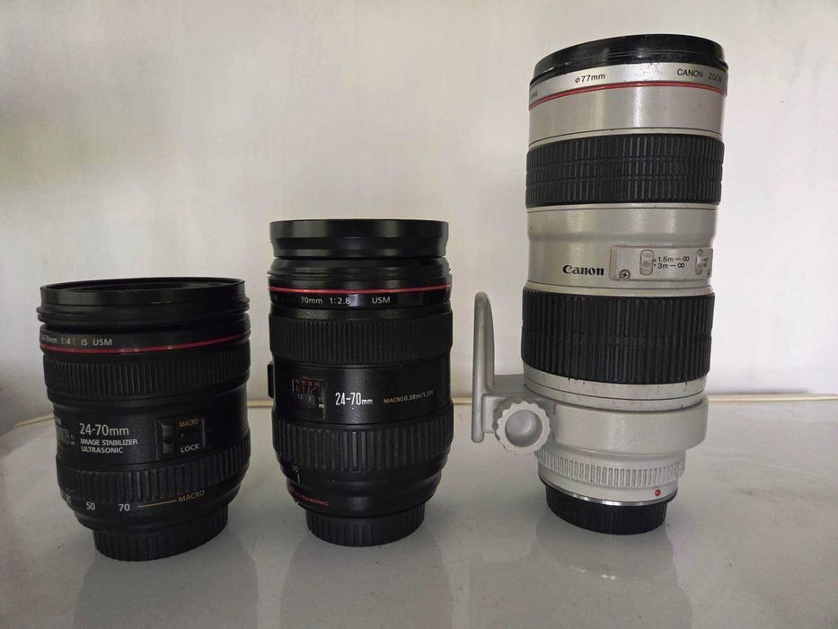 Obiective Canon EF 24-70/2,8 L USM _ 24-70/4 L IS USM _ 70-200/2.8 L USM