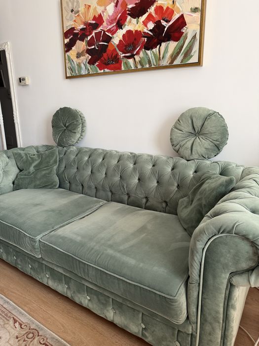 Canapea + fotoliu Chesterfield