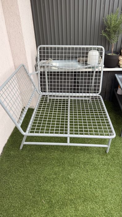 Fotoliu metalic gradina terasa Ikea + pernele cadou