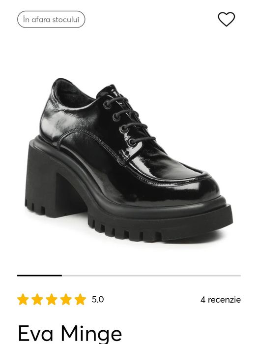 Pantofi Eva Minge mar 37 piele naturala lacuita noi