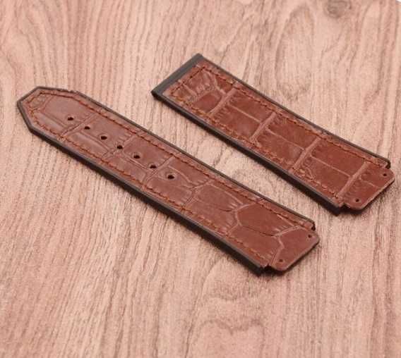 Curea de ceasa din piele si silicon pentru Hublot Big Bang 44mm