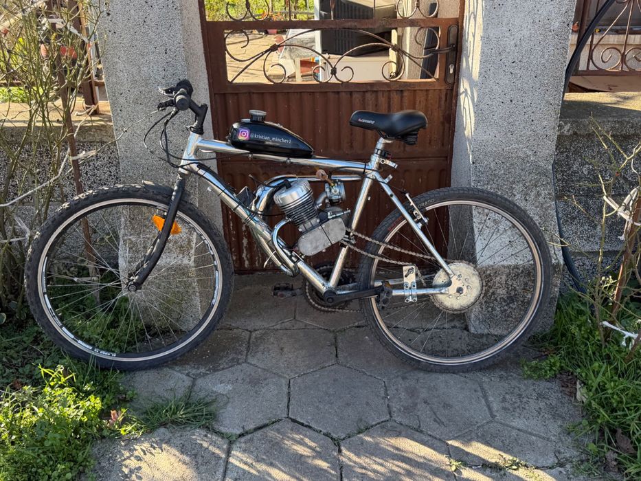 ТОП ОФЕРТА Моторизиран велосипед 80cc със СПОРТНО ГЪРНЕ