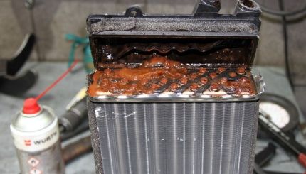 Промывка печки на месте.