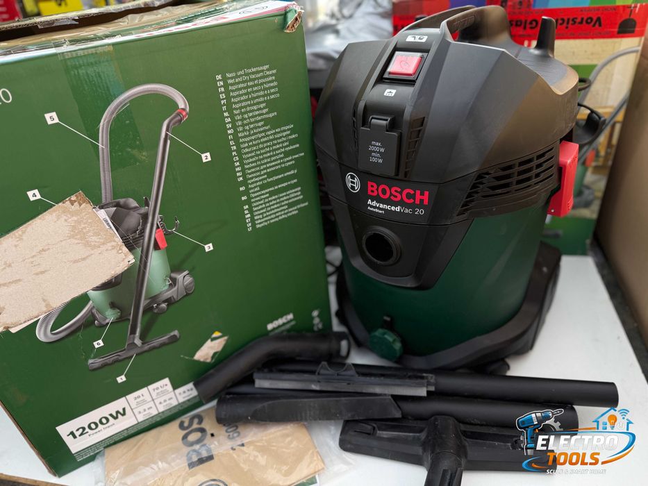 Bosch AdvancedVac 20 - Aspirator umed-uscat, priza scule electrice