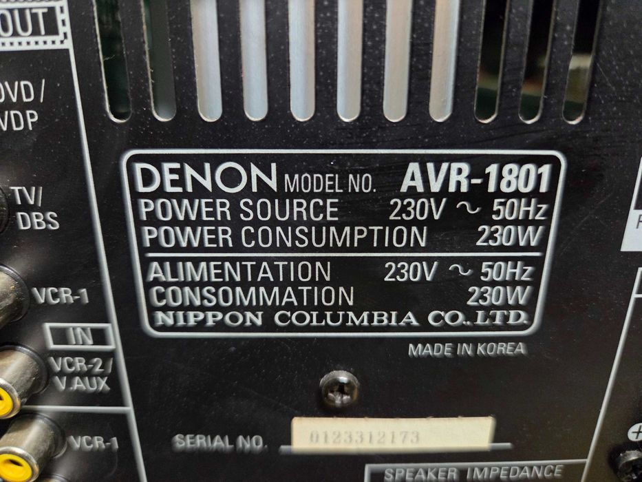Amplificator Audio Denon AVR-1801 Statie Audio Amplituner Audio