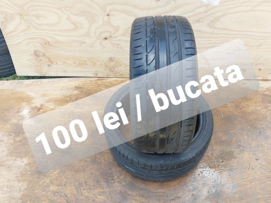 100 lei bucata! Doua anvelope de vara 225 35 r18 Bridgestone Potenza