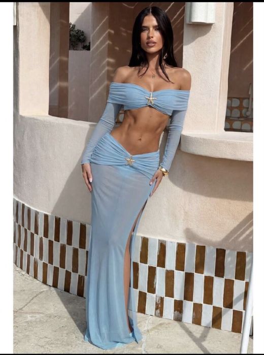 Плажен сет в син цвят