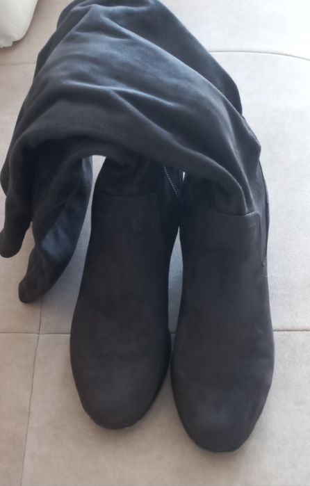 Сапоги стрейч серые 39р